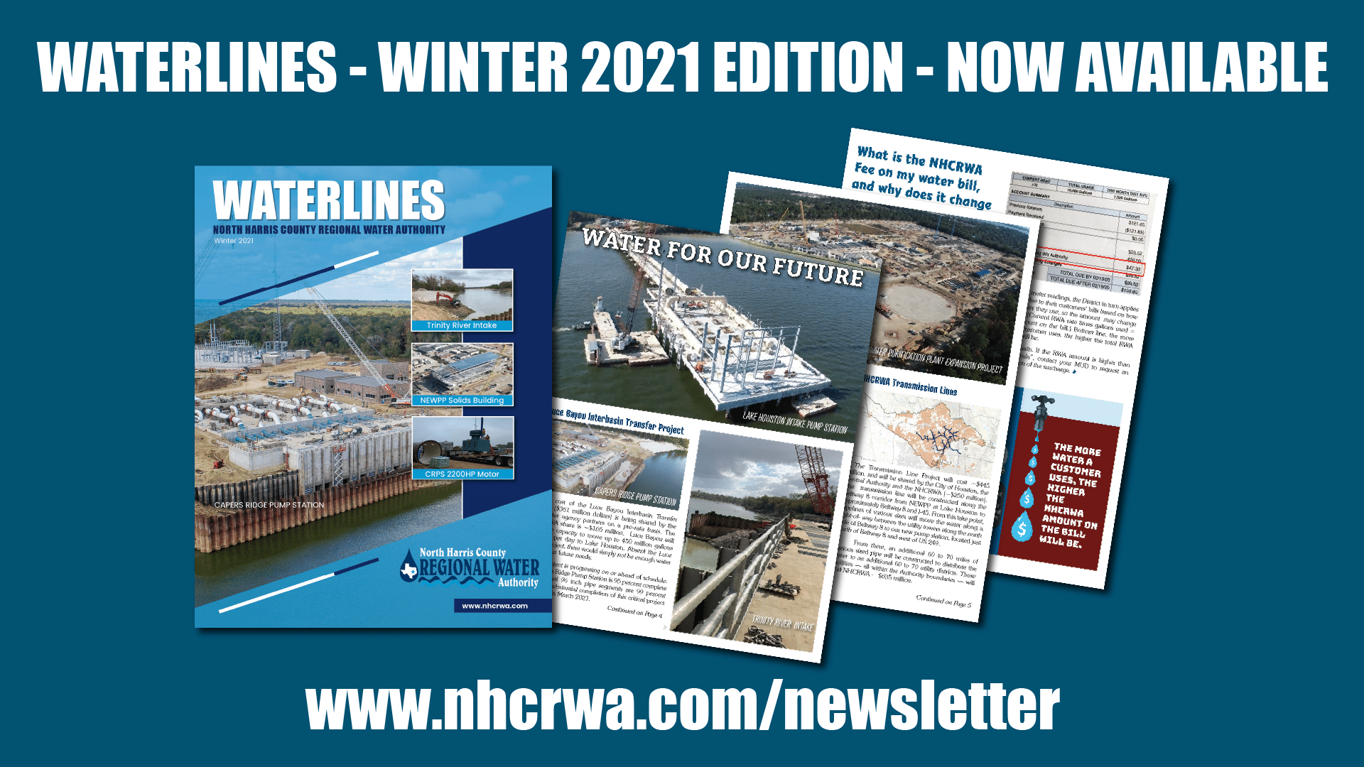 NHCRWA Waterlines Newsletter design and announcement