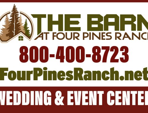 The Barn at four pines ranch sign
